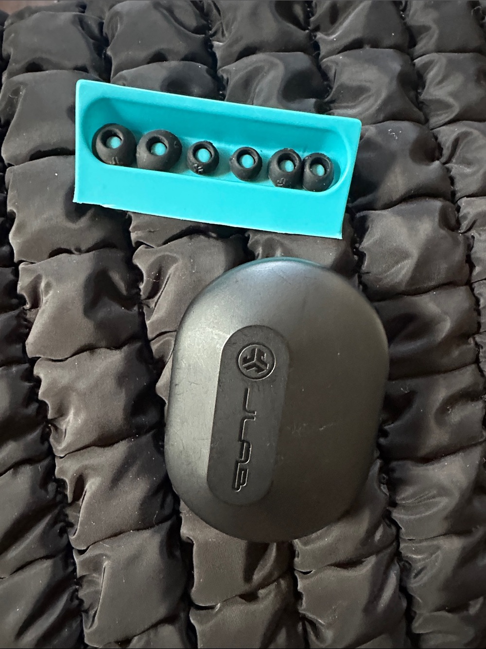 JLab Black Wireless Over the ear headphones with charging case